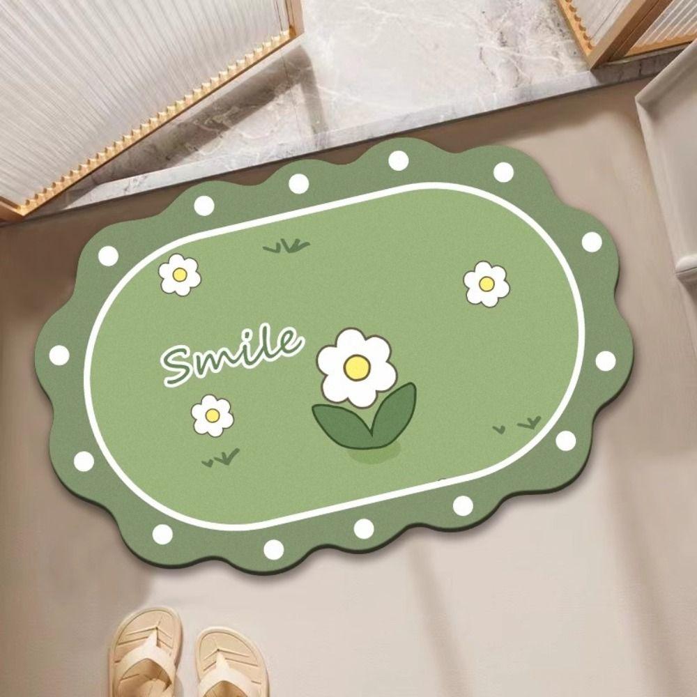 

Non-Slip Foot Mat Super Absorbent Floor Mat Creative Bathroom Mat Bathroom