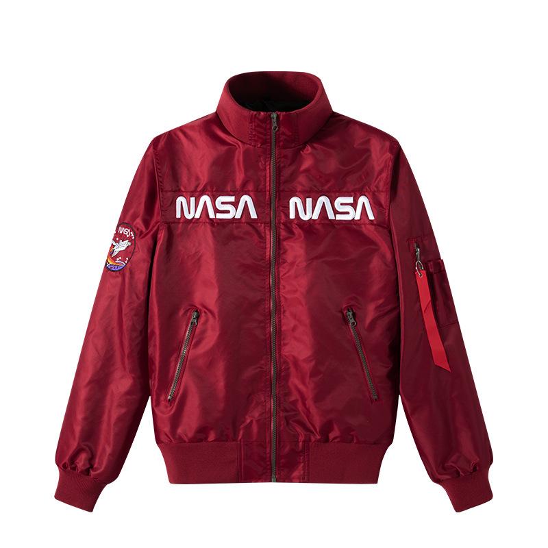 Pánská letová bunda NASA jednobarevná - Ležérní, tenká, trendy sportovní sako