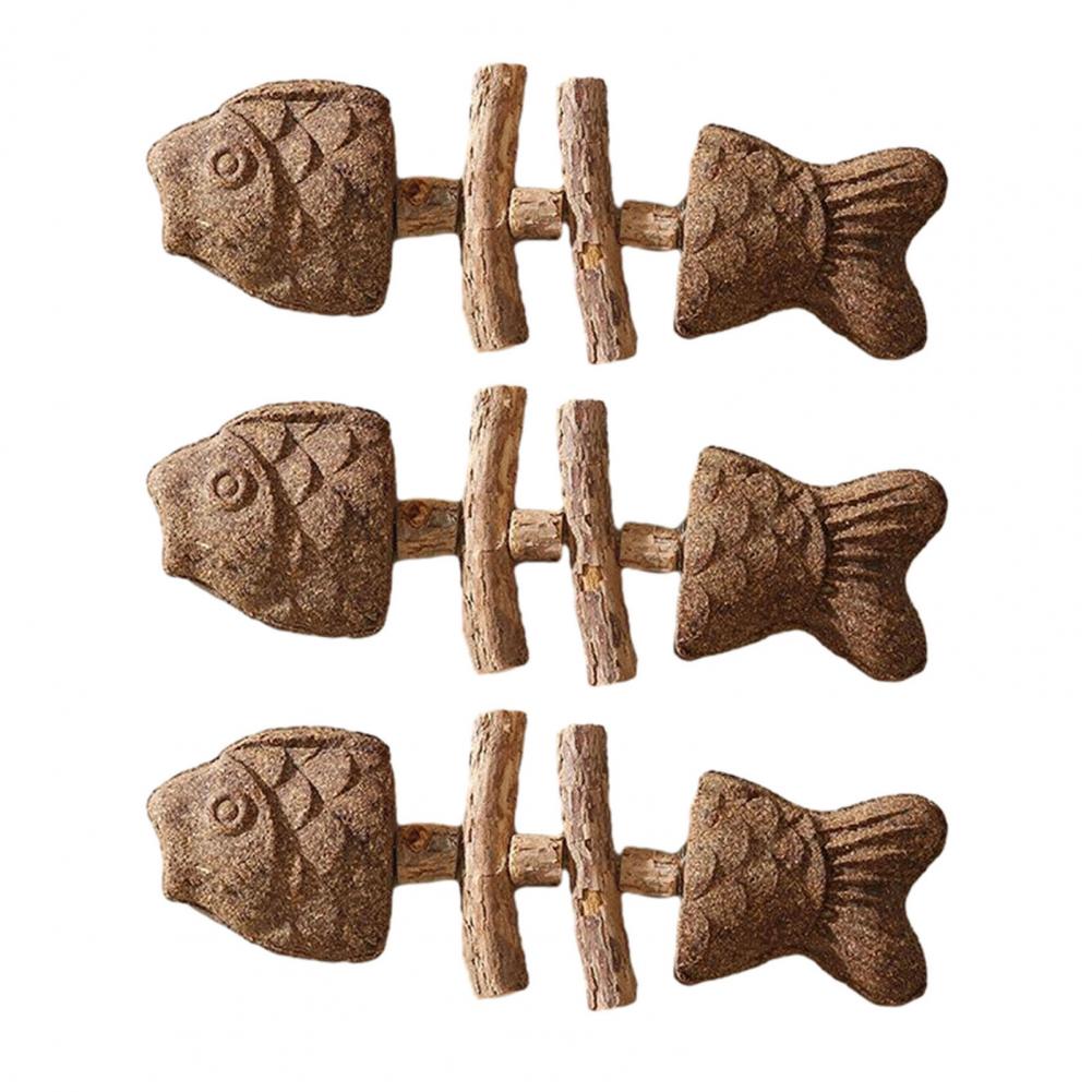 Katzen Zahngesundheit Spielzeug Natürliches Katzen Kauspielzeug Natürlicher Fischknochen Katzenminze Silberwein Kauspielzeug Katzen Zahngesundheit Hilfe Anreicherung