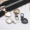 5PCS Sewing Zippers Puller Head Heart Shape Detachable Metal Zipper Slider Repair Kits for Bags Backpack Coat Zipper Pull Tab