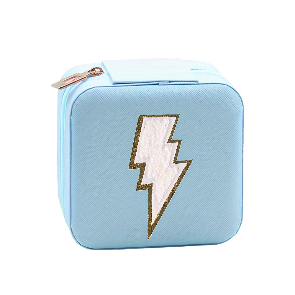 

Jewelry gift box storage box, portable necklace ring dust-proof storage box, earring small delicate jewelry box. zwq синий