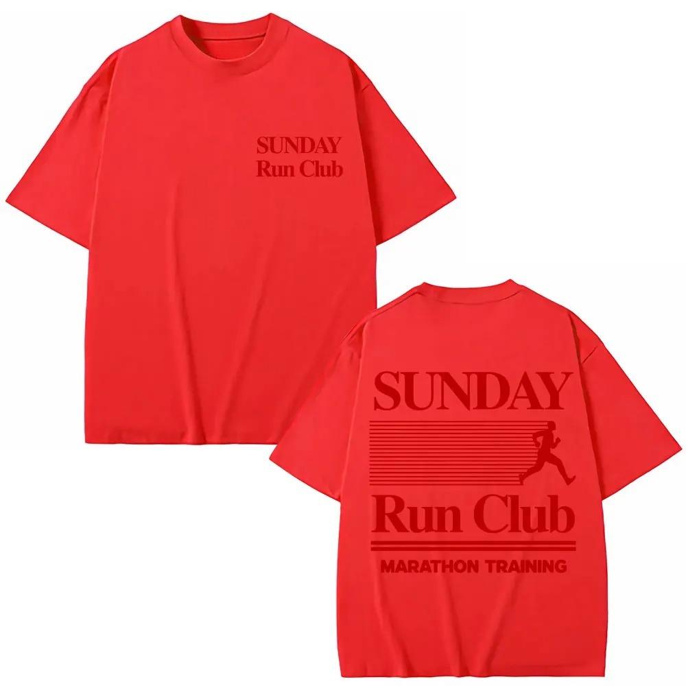 2026 Sunday Run Club Training Graphic T-Shirts Men Women Sport Fashion Short Sleeve Cotton Casual T Shirts Hipster Streetwear