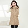 Medium and long down cotton live hat vest women's autumn and winter new fashion thickened vest slim vest jacket