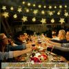 Guirlande Lumineuse LED Féerique Solaire Boule de Cristal Étoile Éclairage Extérieur Étanche pour Arbre de Noël Décoration de Mariage