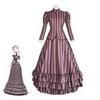 High-quality Polyester Fiber Blend Zombie Bride Cosplay Dress Victorian Style