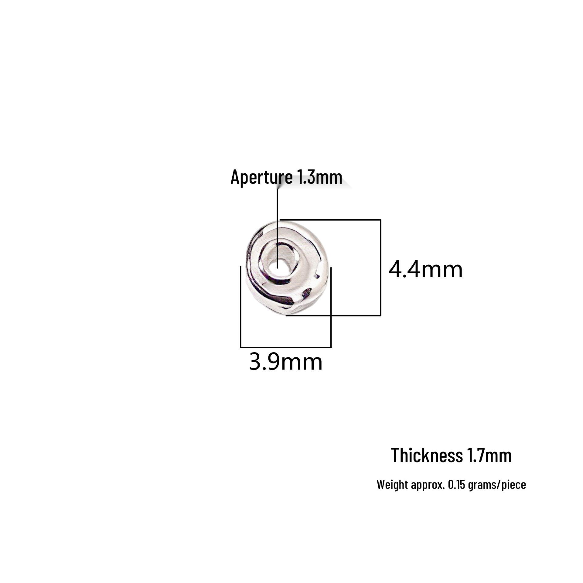 S925 Sterling Silver Irregular Nugget Spacer Disc Beads for DIY Hand Rope Weaving and Stringing Accessories s925 Silver