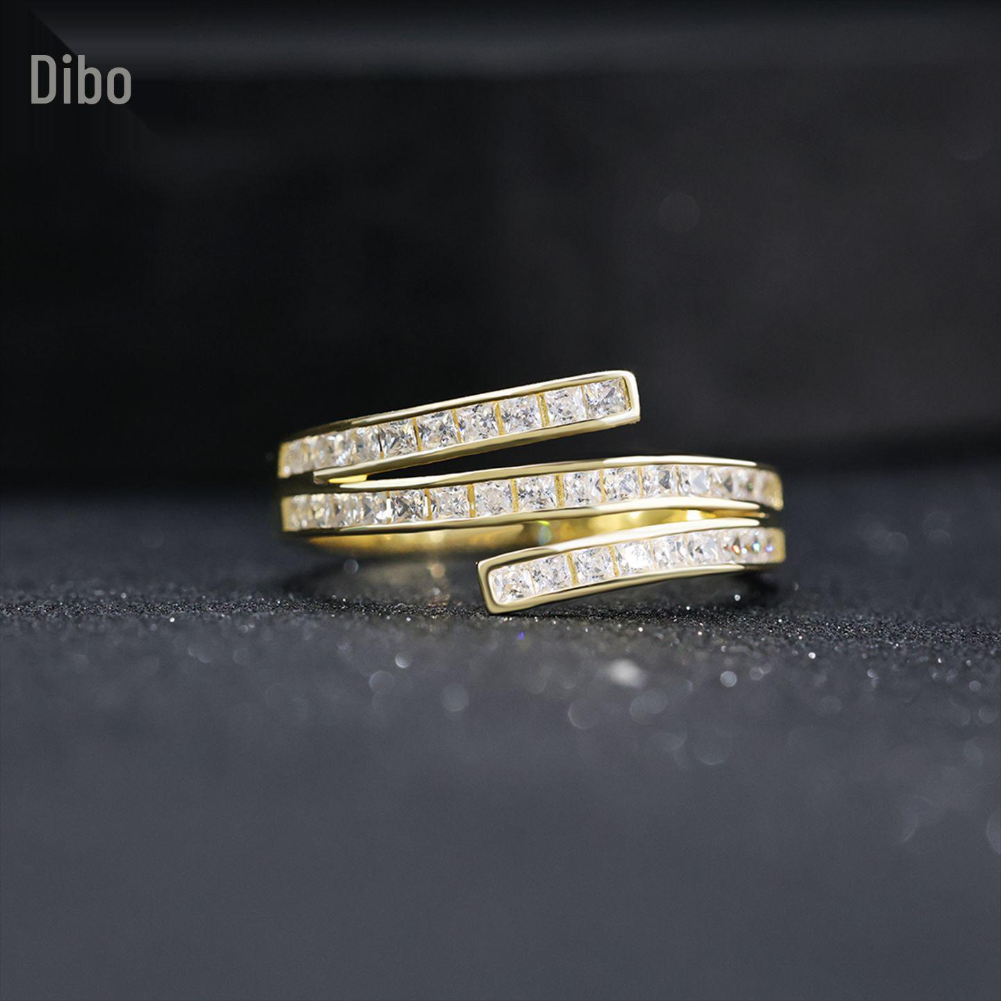 S925 Sterling Silver Geometric Ring: European, American, Japanese, and Korean Fashion Size 8