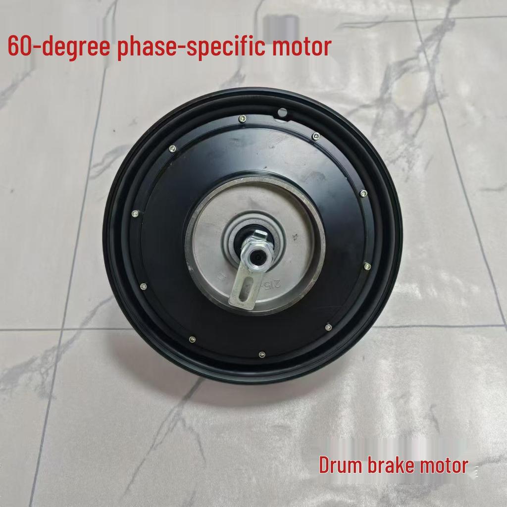 60° Universal Electric Motorcycle Motor with Drum and Disc Brake, 48/60/72V