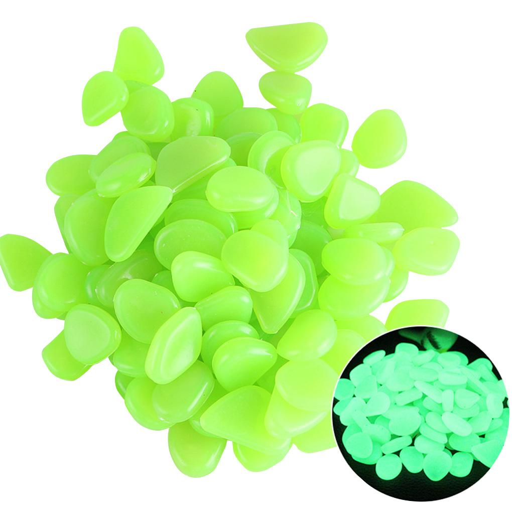 50pcs Resin Luminous Stones Fish Tank Aquarium Decor Luminous Stones Home