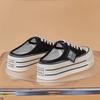 Half slippers women's summer wear 2025 new Internet celebrity explosion small thick sole heel canvas shoes
