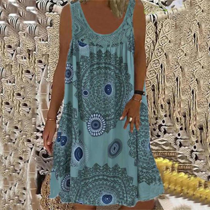 

Женское платье-двойка с имитацией розы в стиле ретро, без рукавов, с круглым вырезом, свободное, мягкое и удобное, большого размера 6XL зелёный