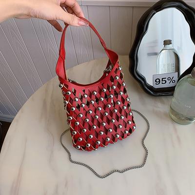 Hohle Umhängetasche für Damen kleine Umhängetasche Strandtasche Mode