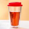 350ML Double Walled Glass with Silicone Lid Insulated Tumbler Travel Hot Cold Drink Tea Milk High Borosilicate Glass Cup Coffee Mug