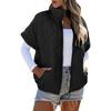 2025 Winter Autumn Women's Casual Padded Jacket with Pockets Zipper Diamond Quilted Warm Outerwear