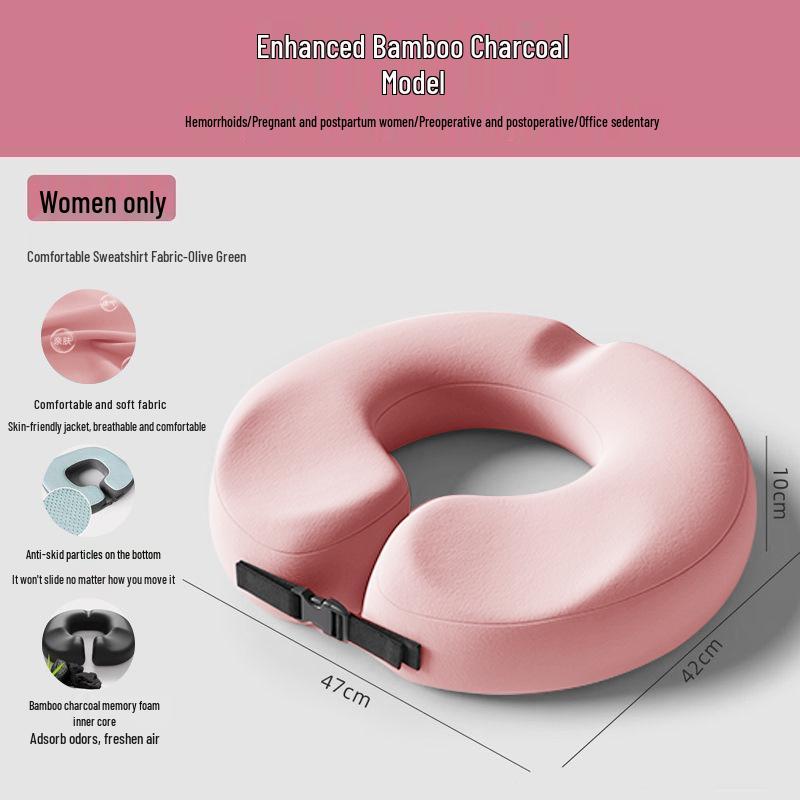 Memory Foam Hemorrhoid Relief Cushion - Round, Universal, and Ideal for Long Sitting