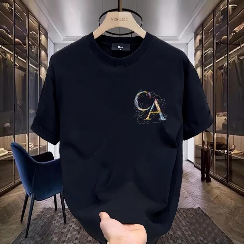 Trendy Brand Short-Sleeved Pure Cotton Men'S Printed T-Shirt Trendy Men'S And Women'S Versatile Round Neck T-Shirt Men'S