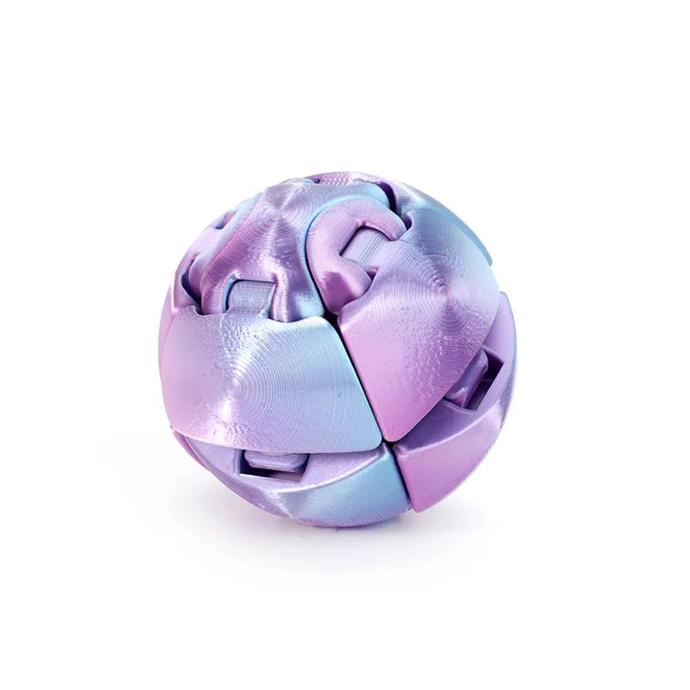 Fidget Toy 3D Printed Twistsphere Fidget Toy Gradient Gear Liquid Flow Ball With Rotating Design Anxiety Relief Toys