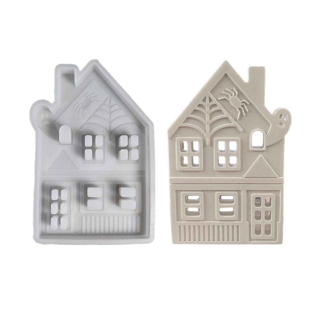 DIY Halloween House Silicone Mold Sturdy Silicone Halloween Pumpkin Spider House Crafting Mold for DIY Enthusiasts