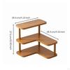 SpaceSaving Desktop Corner Shelf | LShaped, Desk Organizer, for Countertop Walnut
