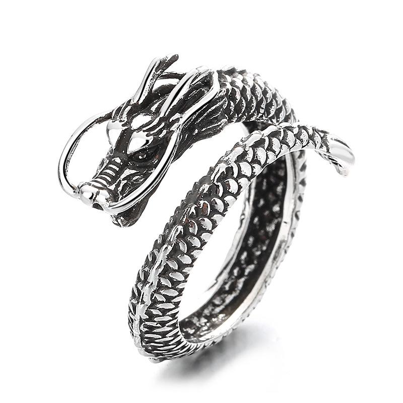 New 925 Silver Ring Vintage Dragon High Quality For Women Men Wedding Fine Jewelry Accessories Party Gift