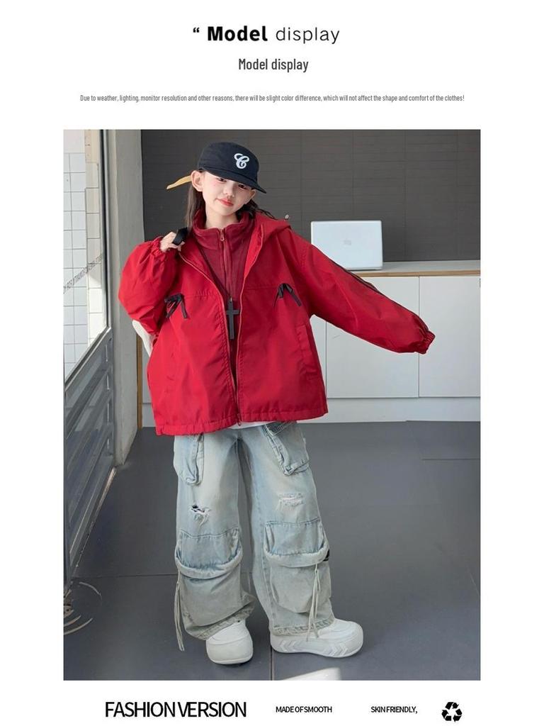 Kids' 3-in-1 Detachable Windbreaker 2025: Stylish Autumn/Winter Trench Coat for Girls