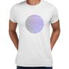 Futuristischer Kreiswellen-Farbverlauf Kugel Flüssig 3D-Defekt Unisex Herren T-Shirt