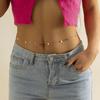 Body Jewelry Sexy Inspirational Colorful Charm Belly Chain Diamond Star Waist Chain for Women