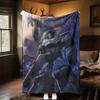 1pc Transformer Robot Theme Design Flannel Blanket - 3D Printed Soft Warm, All-Season Lightweight Throw for Camping Travel Bed-080743