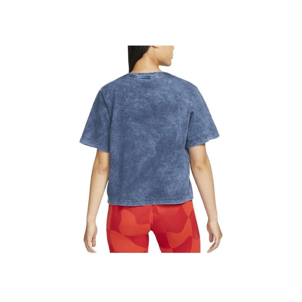 Nike Graphic Print Casual Breathable Short-Sleeve Round-Neck T-Shirt Women Tops Light-Sea-Blue DR9010-451