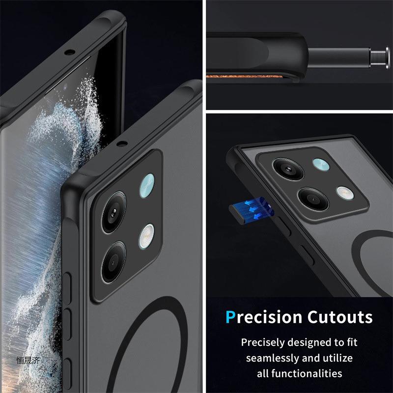 Luxury Matte Magnetic Case For Xiaomi 14 Ultra 14T Pro Mi 13 Pro 12 11 Ultra 10 9 Magsafe Wireless Charge Armor Shockproof Cover