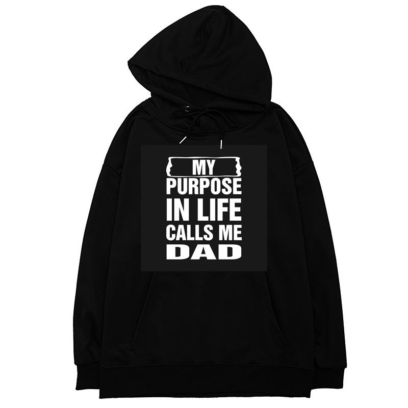 Buy Awesome Single Dad Hoodie Printed Black Autumn And Winter Hoodie LongSleeved Warm Harajuku