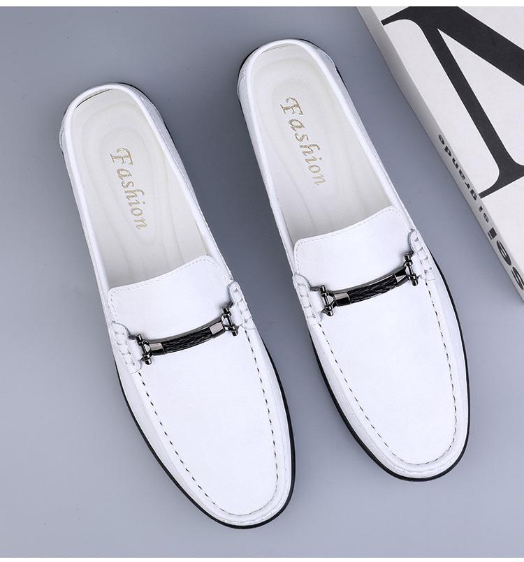 Men's Soft Cowhide Leather Casual Shoes, Size 36-45, Slip-On Style