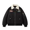 Mens Winter Fleece Collar Puffer Jacket Unisex Warm Plus Size Casual Outerwear