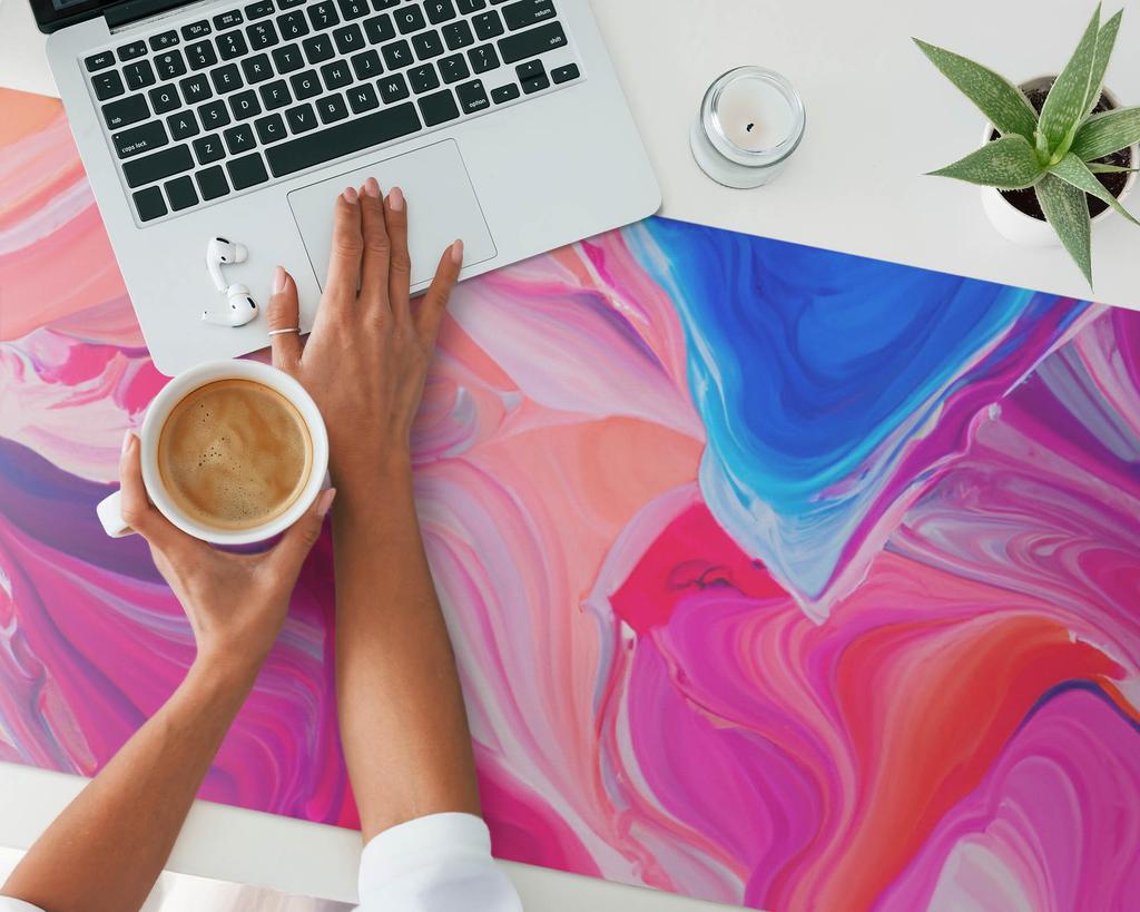 Decorative Table Mat with Premium Print Colorful Abstractions 120X60 Cm