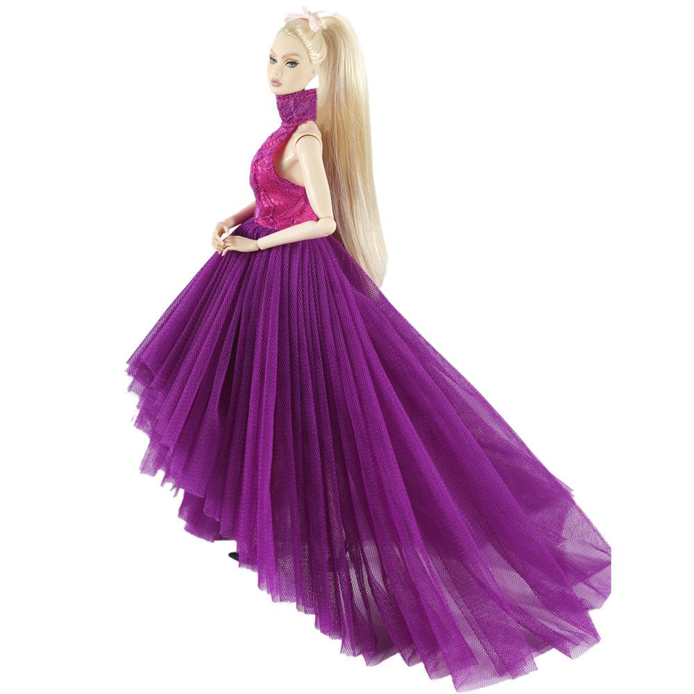 Princess Doll Sequined Luxury Tutu Dress 1/6 Size Bridal Formal Wear Candy Color Wedding Clothing for 29CM Dolls