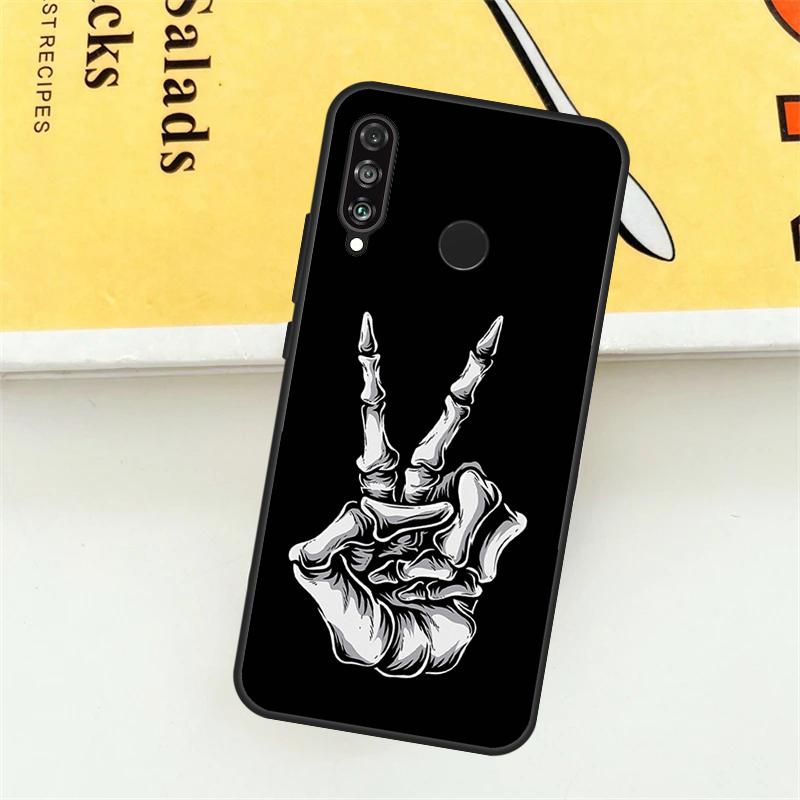 Skeleton Middle Finger For Huawei Nova 9 10 SE 7i 8i 11i 12i 12s Y73 Y72 Y61 Y91 Y90 Y70 P30 P40 Lite Y60 Pro Case