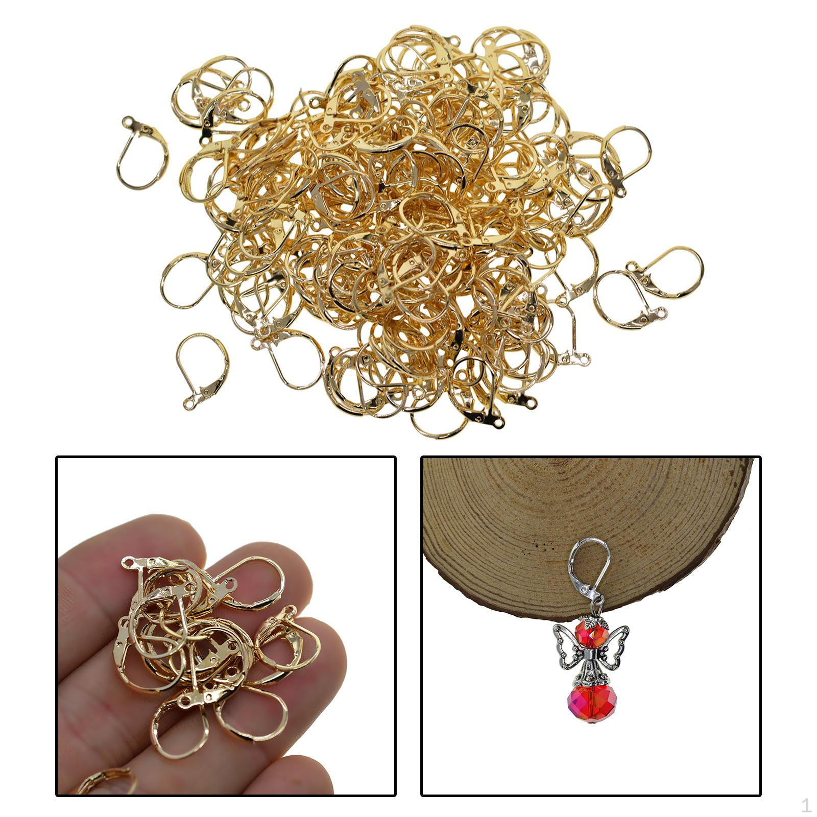 200Pcs Lever Back Earring Hook French Ear Wire for craft beads