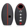 Silicone Key Case For Nissan Tiida Qashqai J11 J10 Micra Kicks Altima X-Trail Fuga Navara Leaf Note Sentra Murano Car Key Cover