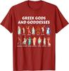 Griechische Götter und Göttinnen Antike Griechische Mythologie Griechenland T-Shirt 100% Baumwolle Rundhalsausschnitt Sommer Kurzarm Lässig Unisex T-Shirt Größe S3XL