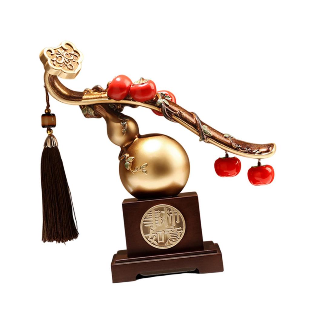 Glückliche Persimone Harzstatue Segensskulptur Geschenk Schrank Feng Shui Ornament