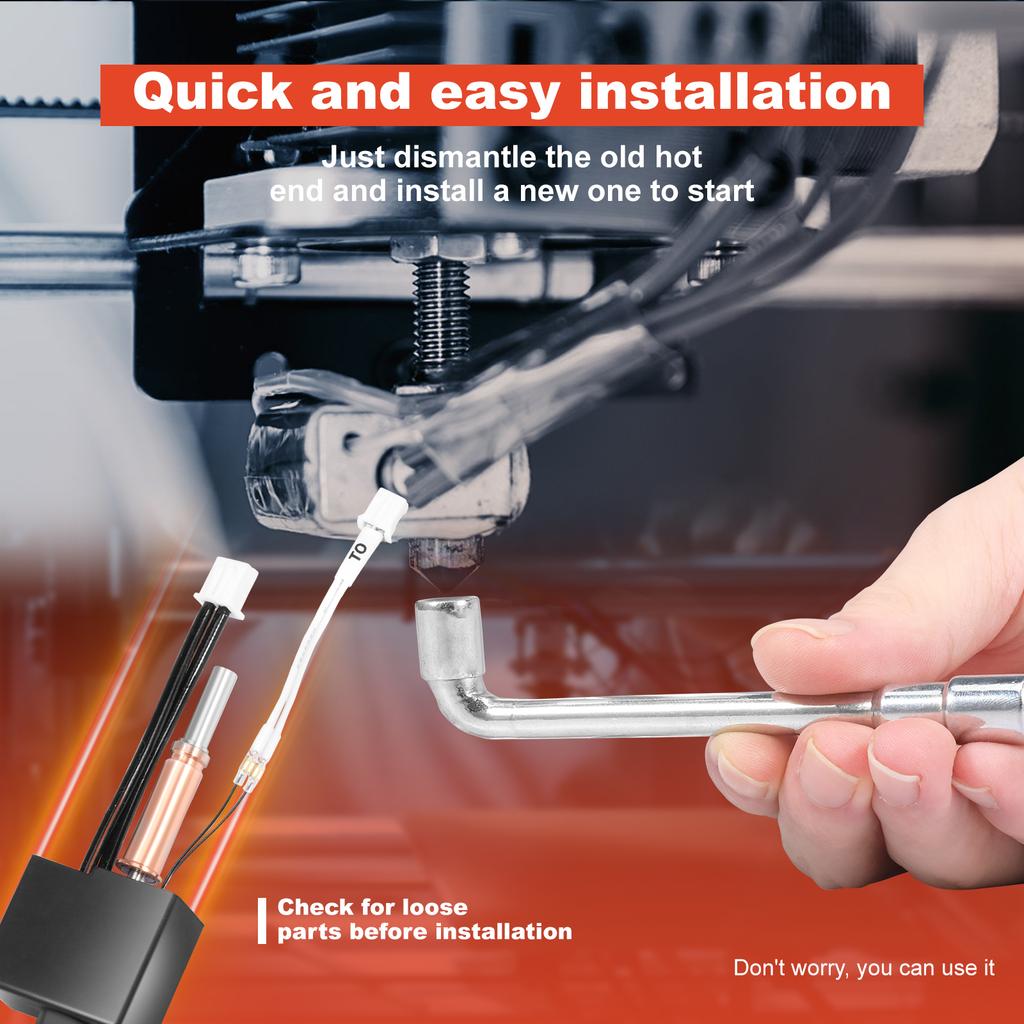 For Anycubic Cobra 3 Hotend Kit New Upgrade Hotend For Anycubic Cobra 3 Metal Hotend 3D Printer Brass Hardened Steel Nozzle