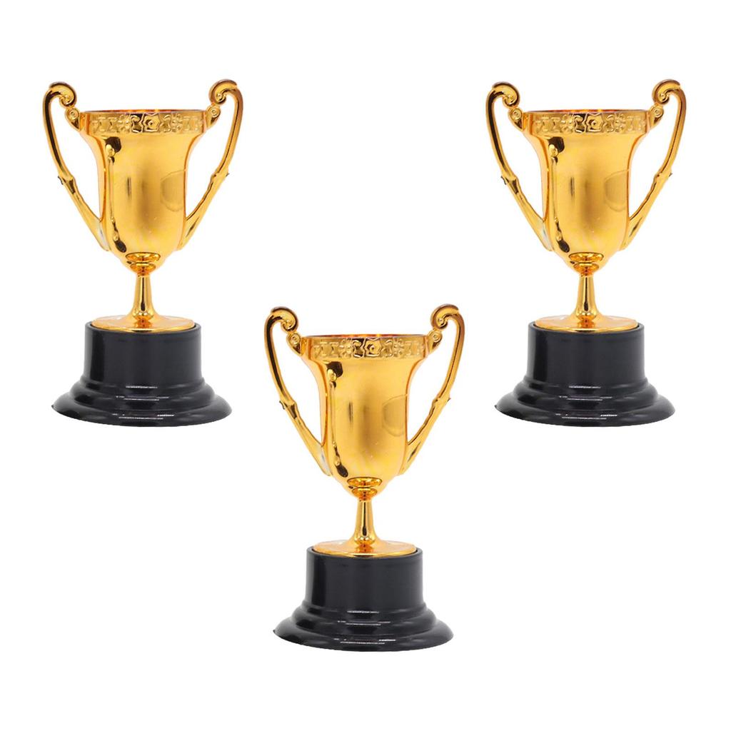 3x Kids Mini Trophies Mini Award Trophy Cups, Decorative Ornaments for Sports Tournament
