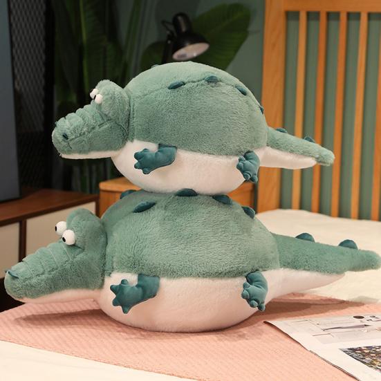 Stuffed Animal Doll Fat Body Cartoon Doll Plushie Appease Sleeping Pillow Sofa Ornament Cute Pufferfish Crocodile Plush Pillow Toy Christmas Gift