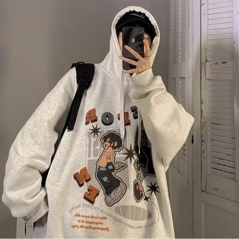 Oversize Heavy Sweater Boys Spring and Autumn Thin Large Size 2026 American Hooded Hip Hop Clothes Jacket Trendy Brand