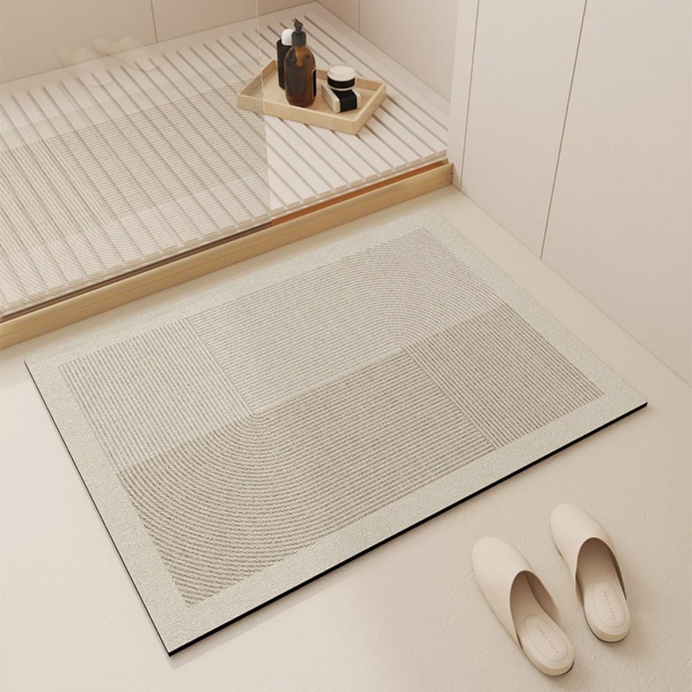 Cream-Style Diatom Mud Anti-Slip Floor Mat, Bathroom, Entrance Carpet, Water-Absorbing Floor Mat, Home Decoration