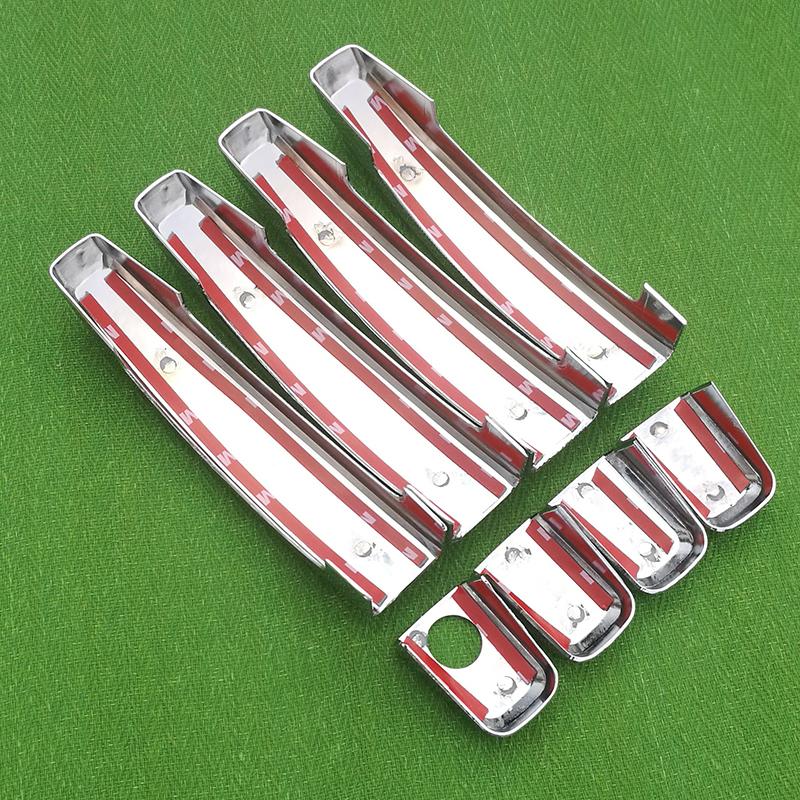 for Opel Corsa D 2007-2014 Chrome Handle Cover Trim Set Vauxhall 2008 2009 2010 2012 2013 Car Accessories Stickers Car Styling