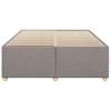 Bed Frame without Mattress Taupe 140 x 190 cm Fabric