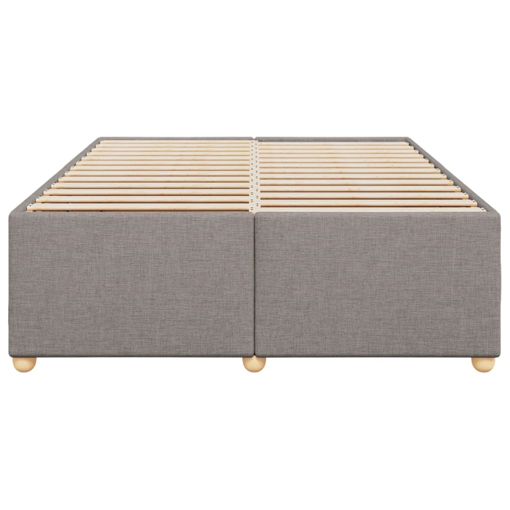 Bed Frame without Mattress Taupe 140 x 190 cm Fabric