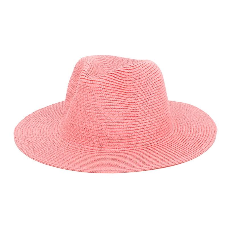 25 Colors Outdoor Sun Protection Women Beach Cowboy Hat Spring Summer Shade Solid Color Men Straw Hat Jazz Cap