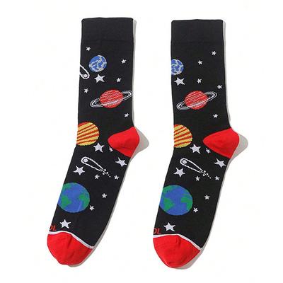 Socke Männlich Cartoon Charakteristik Männliche Socken Sternenhimmel Anime Design Baumwolle Mittelhohe Socken Künstlerisch Weiblich Planet